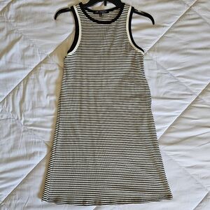 Tank Dress Black and Off White. Size Small